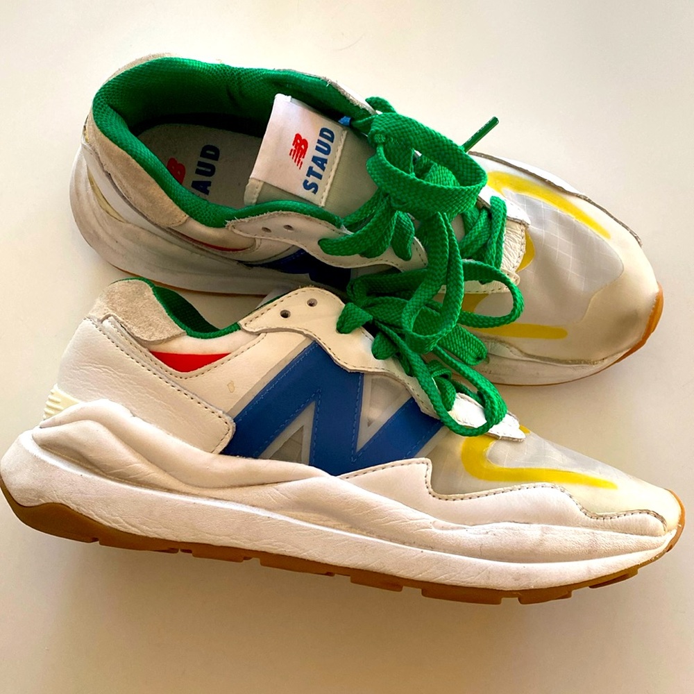 staud new balance collab